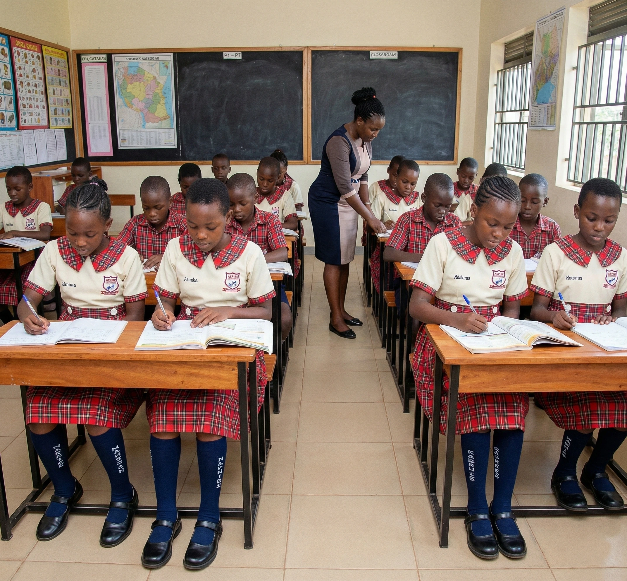 Primary school learners in class